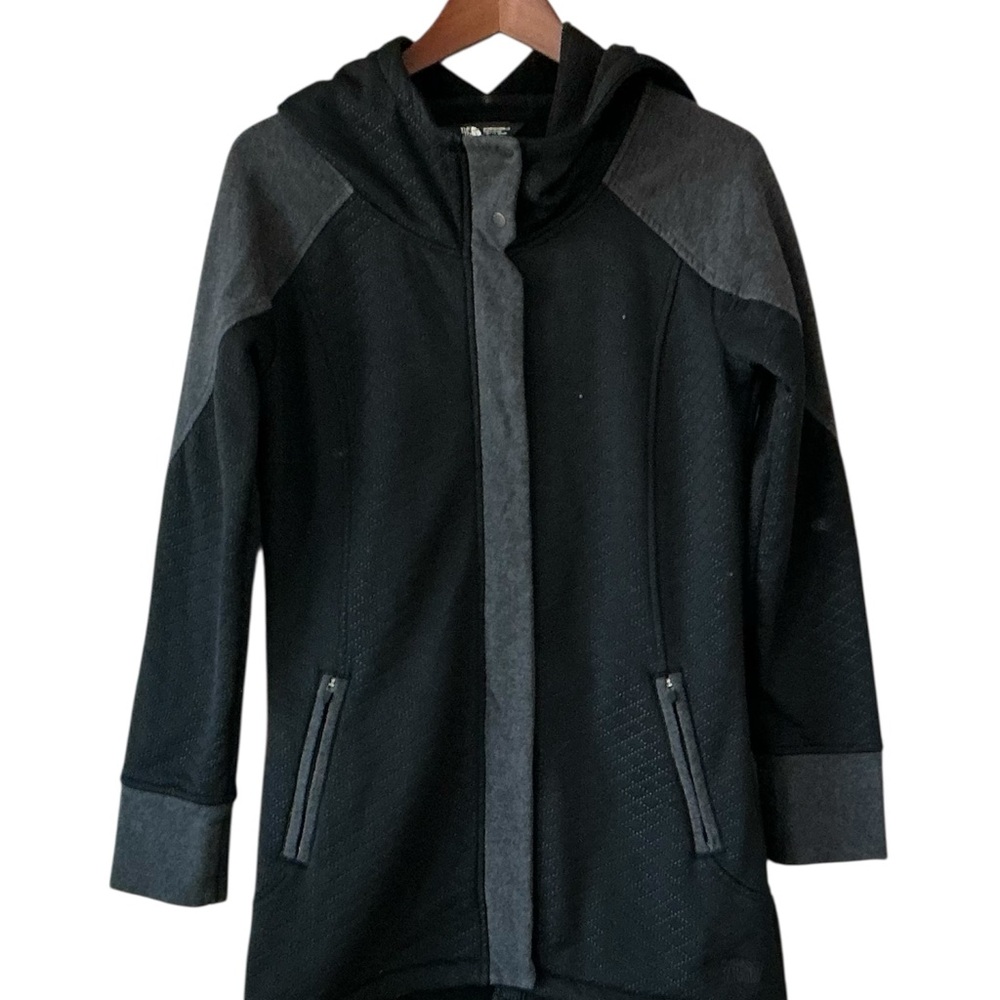 THE NORTH FACE Ws ReCOVER UP Fleece Hooded Jacket Coat BLack Gray Large S